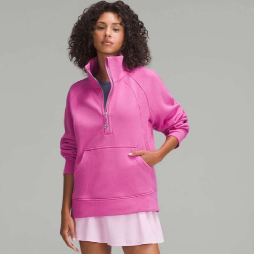Lululemon Scuba Oversized Funnel-Neck Half Zip in Pink Pow Tone Size M/L
